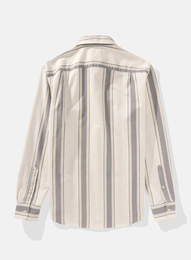 American Eagle AE Striped Everyday Oxford Button-Up Shirt