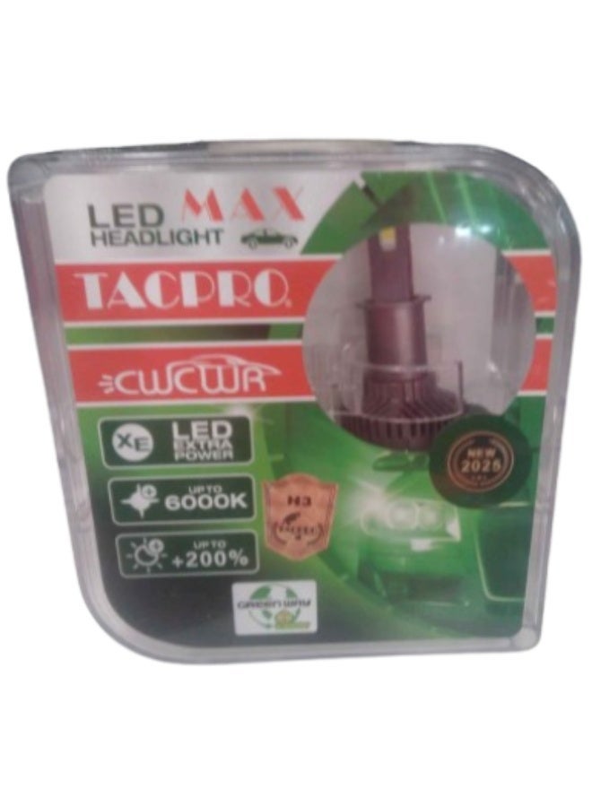 TACPRO TAC Pro LED car light bulbs for the front and rear headlights of the car, original (h3), suitable for many cars - Image 1