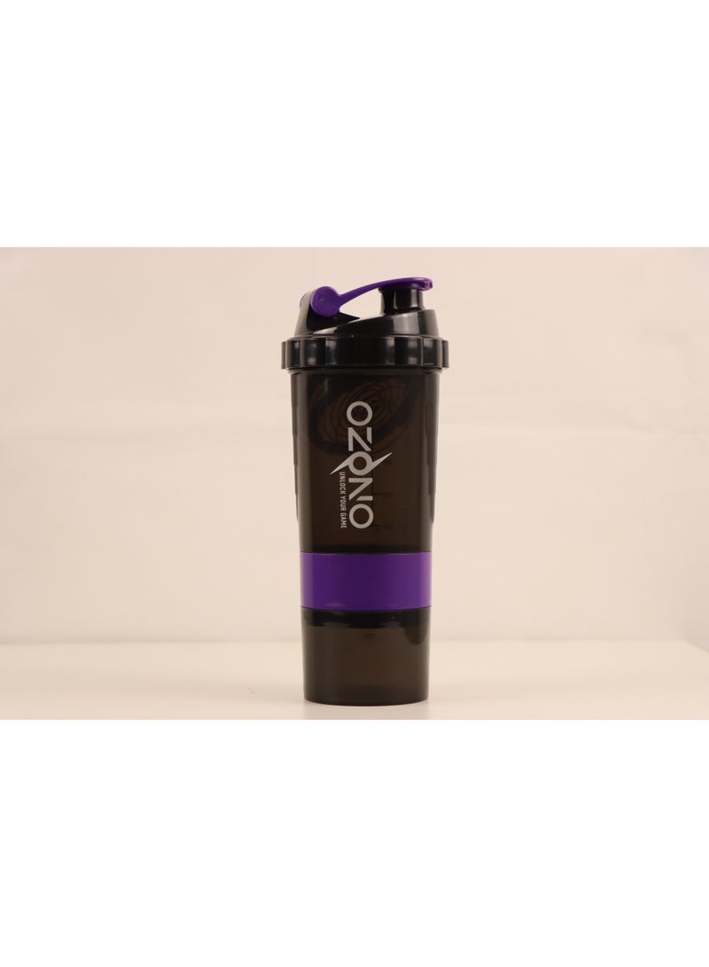 Ozono 3 Layer, protein shaker bottle 500ML, Purple - Image 1