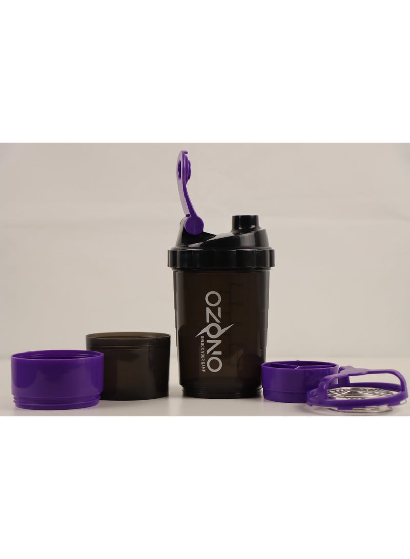 Ozono 3 Layer, protein shaker bottle 500ML, Purple - Image 5
