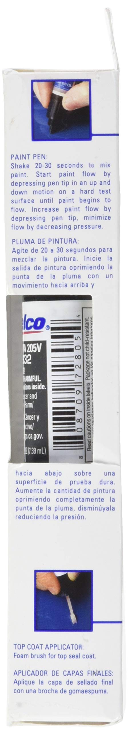 ACDelco GM Original Equipment 19367932 Satin Steel Gray Metallic (WA205V) Four-in-One Touch-Up Paint - .5 oz Pen - Image 2