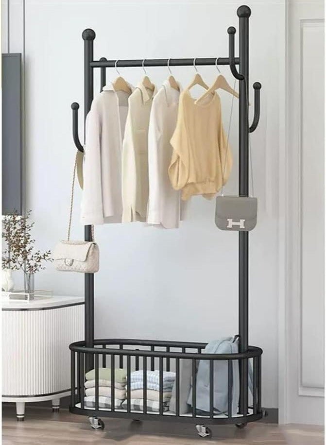 ميكسد حامل معاطف، حامل ملابس، رف تخزين كبير السعة متعدد الوظائف لتخزين الملابس والأحذية، مناسب لغرفة النوم والشرفة وأثاث المكتب - Image 1