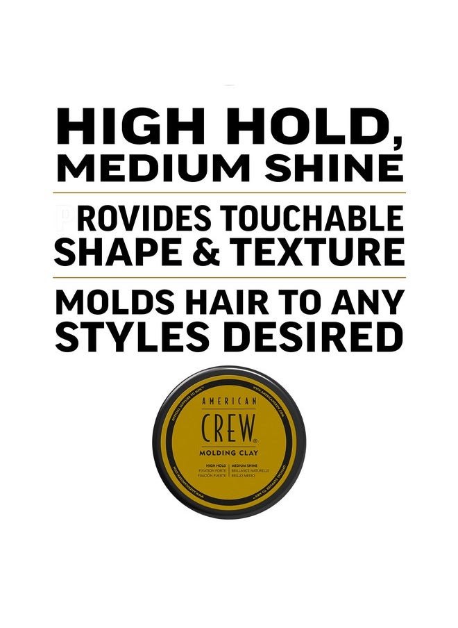 AMERICAN CREW Men'S Hair Molding Clay Like Hair Gel With Strong Hold & Medium Shine 3 Oz (Pack Of 1)  - Image 4