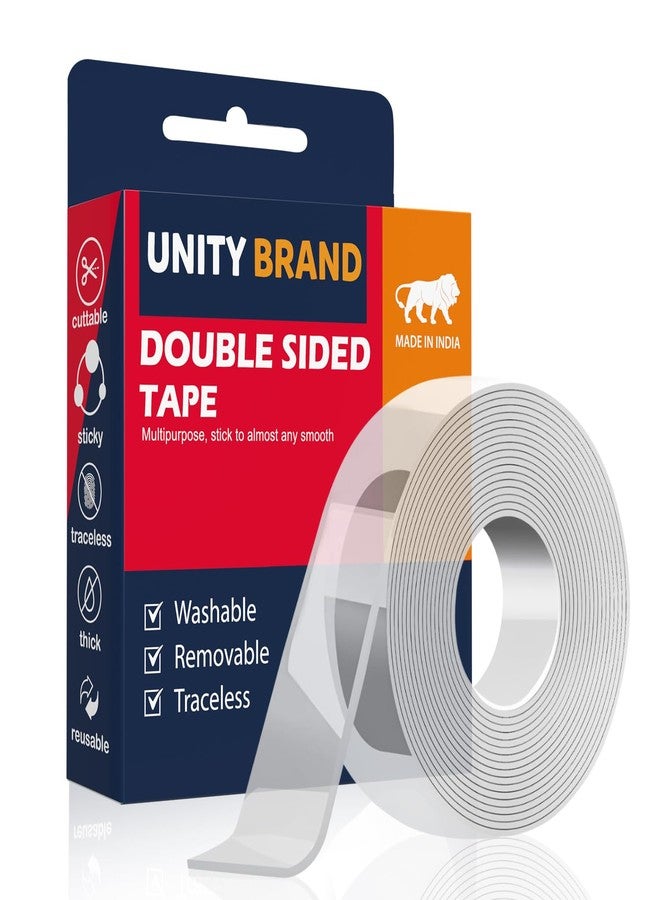 UB Unity Brand Unity Brand Arts & Crafts Tape 3 Meter Double Sided Tape Heavy Duty - Multipurpose Removable Traceless Mounting Adhesive Tape for Walls，Washable Reusable Strong Sticky Strips Grip Tape (Thickness 2MM) - Image 1