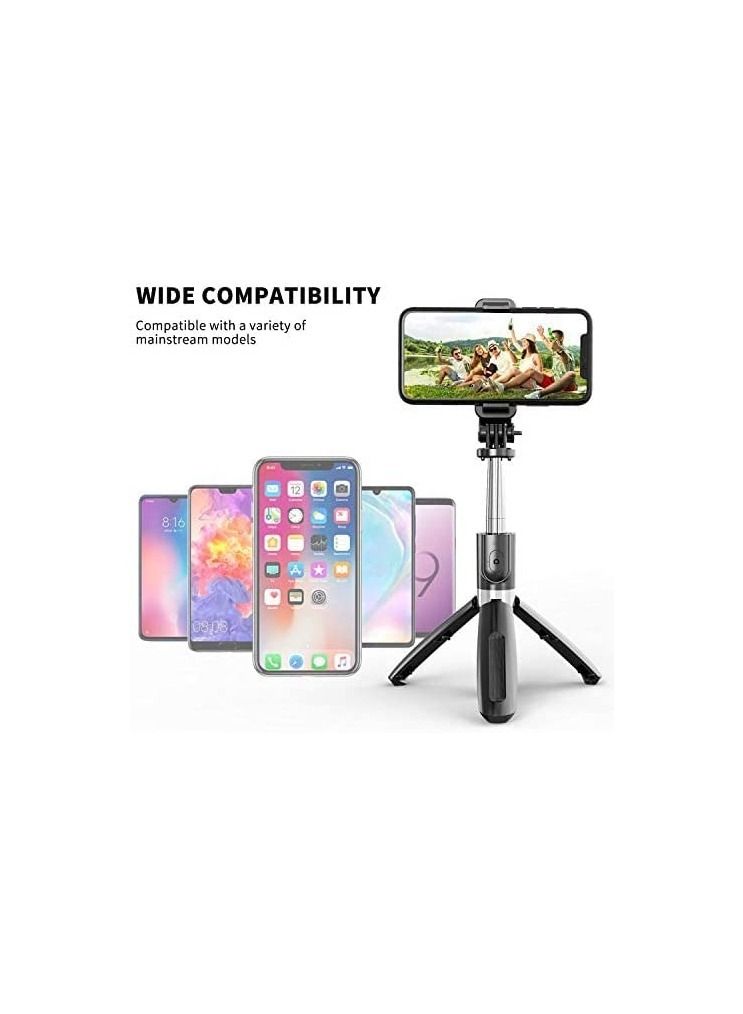 Portable Selfie Stick Tripod with Detachable Wireless Remote, 3 in 1 Extendable Selfie Stick Phone Holder for iPhone 13/12/12 Pro/12 Pro Max/11/11 Pro/X/XR/XS/8/7/6S  - Image 4
