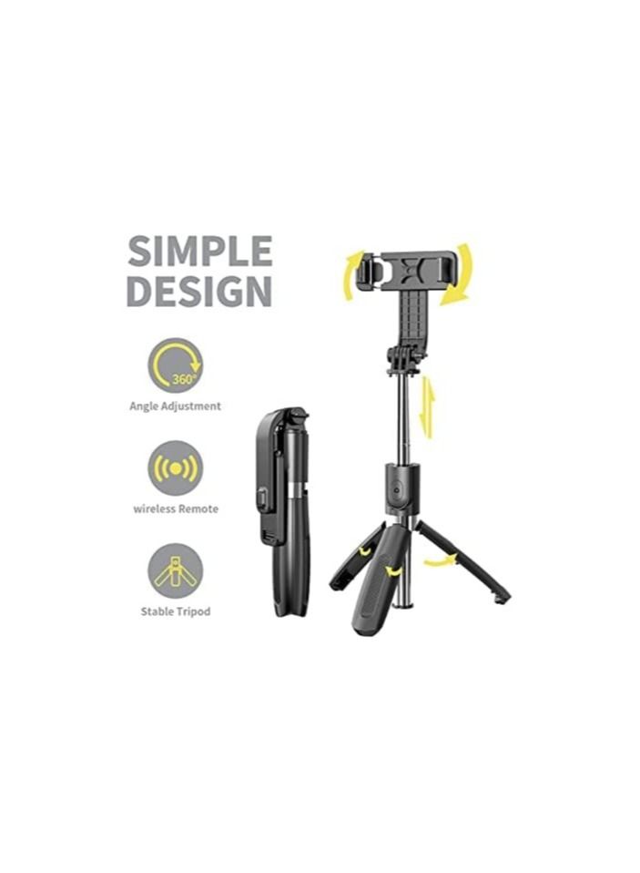 Portable Selfie Stick Tripod with Detachable Wireless Remote, 3 in 1 Extendable Selfie Stick Phone Holder for iPhone 13/12/12 Pro/12 Pro Max/11/11 Pro/X/XR/XS/8/7/6S  - Image 3