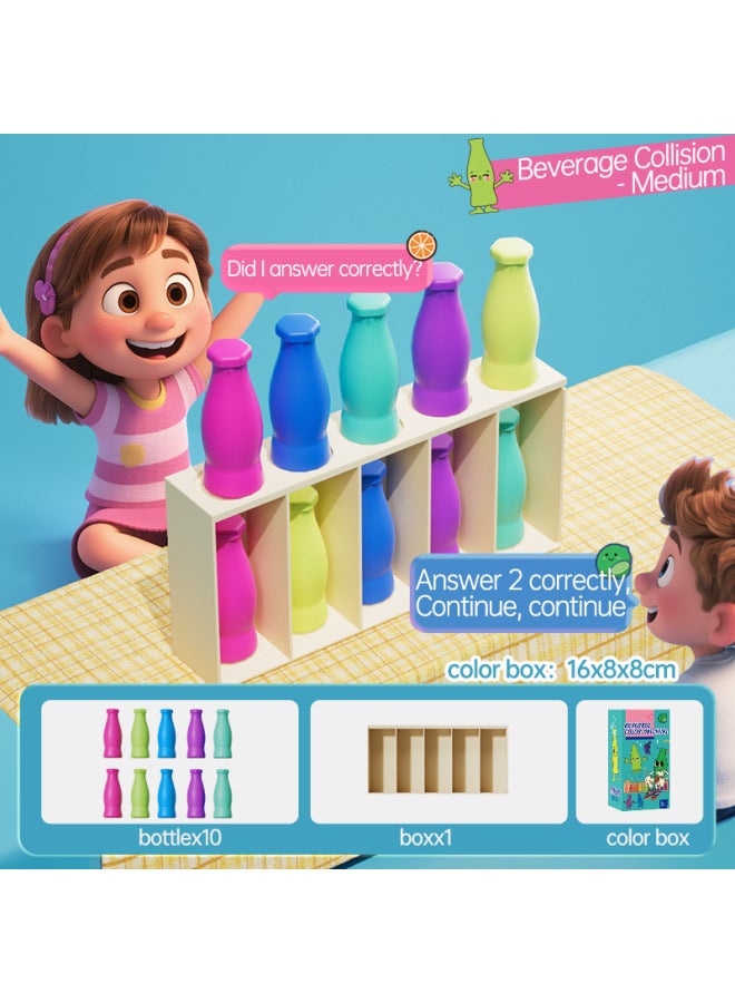 New Kidsren's Fun Drink Color Matching Early Education Guessing Memory Training Board Game Interactive Educational Toy