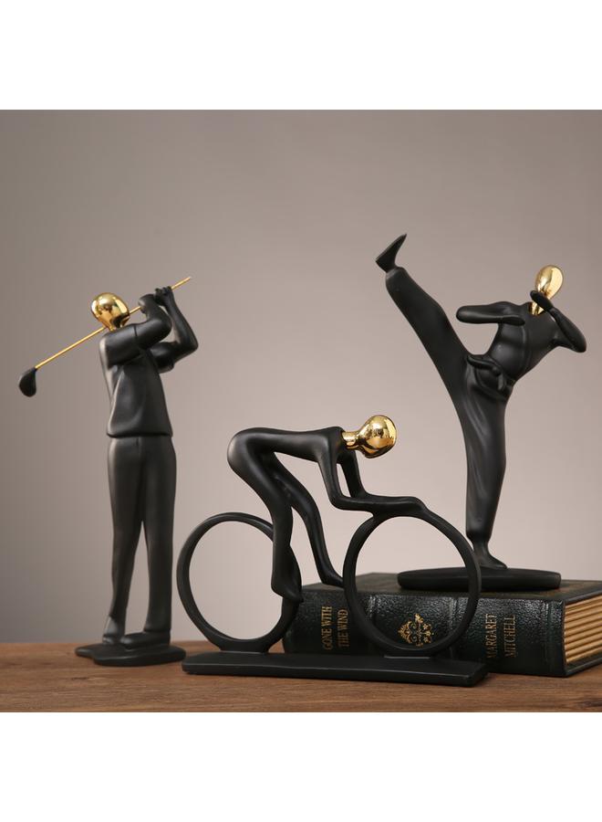 الأزرق جي دبليو قطعة من زخارف الحرف اليدوية الرياضية من الراتنج - Image 5