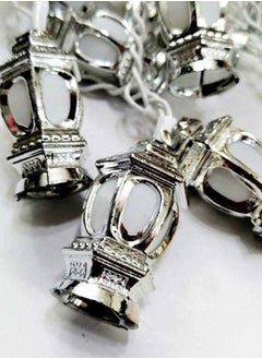 Generic Decorative rope, silver lanterns illuminated in different colors, operated by electricity, Ramadan decorations  - Image 1