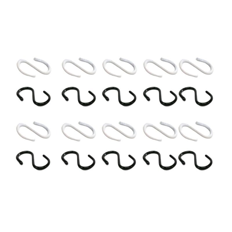 EXCEART Mini S Hooks 20Pcs Miniature Dollhouse Hooks Metal Wire Hook Connectors Miniature Doll House Hanger for DIY Crafts Jewelry Hanging Ornament