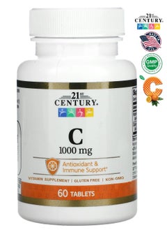 21st CENTURY Vitamin C Antioxidant And Immune Support 1000 mg 60 Tablets  - Image 2