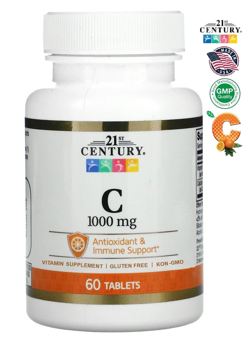 Vitamin C Antioxidant And Immune Support 1000 mg 60 Tablets
