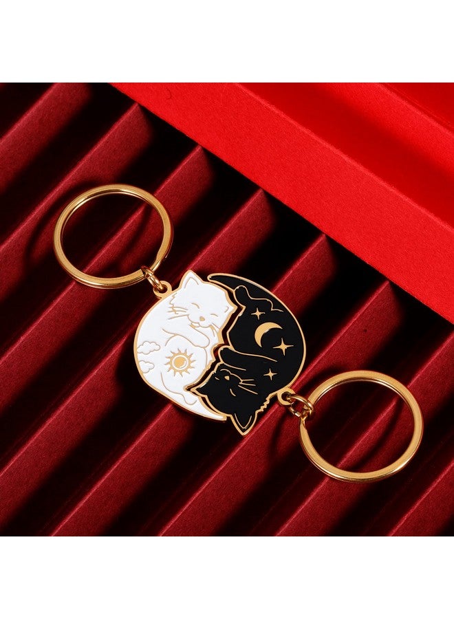 Vanlovemac هدايا فانلوفماك للأزواج - هدايا سلسلة مفاتيح لطيفة للصديق والصديقة والأزواج وأفضل الأصدقاء - هدية لعلاقة بعيدة المدى - ذكرى سنوية - يوم الفالنتاين - سلسلة مفاتيح متطابقة للزوج والزوجة - Image 4