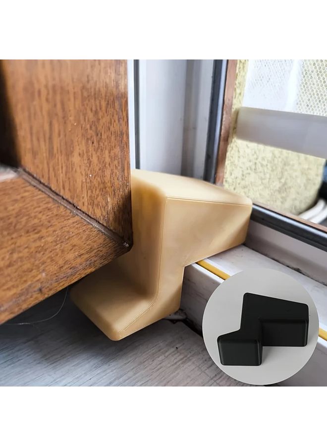 White Hollow Door And Window Stopper Multifunctional Wedge Holder Clip For Small Spaces - Image 4