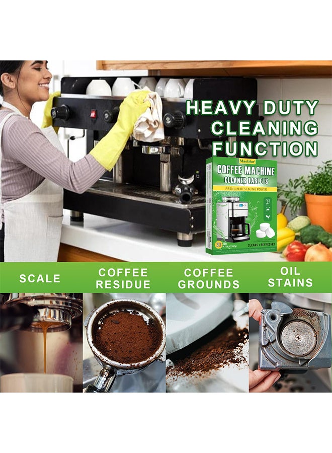 مايبهو أقراص مزيل الترسبات لمنظف ماكينة القهوة - 30 قطعة ، آلة القهوة الأوتوماتيكية للطعام ، وتنظيف الأقراص لإزالة الترسبات الكلسية ، وأقراص إزالة الترسبات الكلسية - Image 5