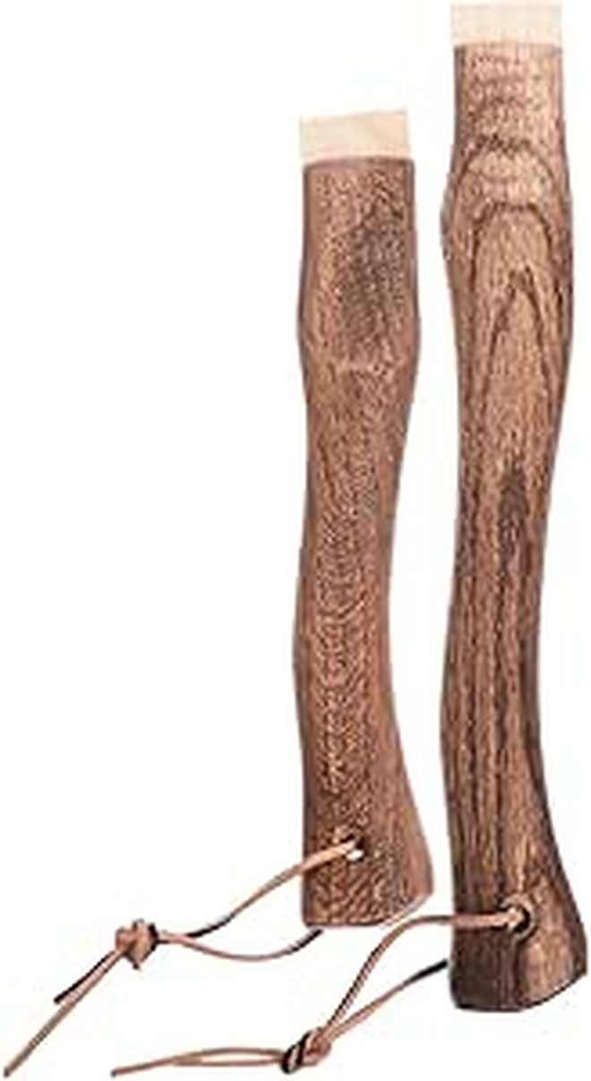 2 Pack Curved Wood Axe Handles with Hanging Hole and Wedge 26cm 33cm for Hatchet Hammer - Image 1