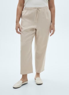 MANGO Elastic Waist Flowy Pants  - Image 1