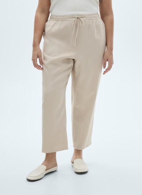 Elastic Waist Flowy Pants