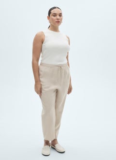MANGO Elastic Waist Flowy Pants  - Image 3