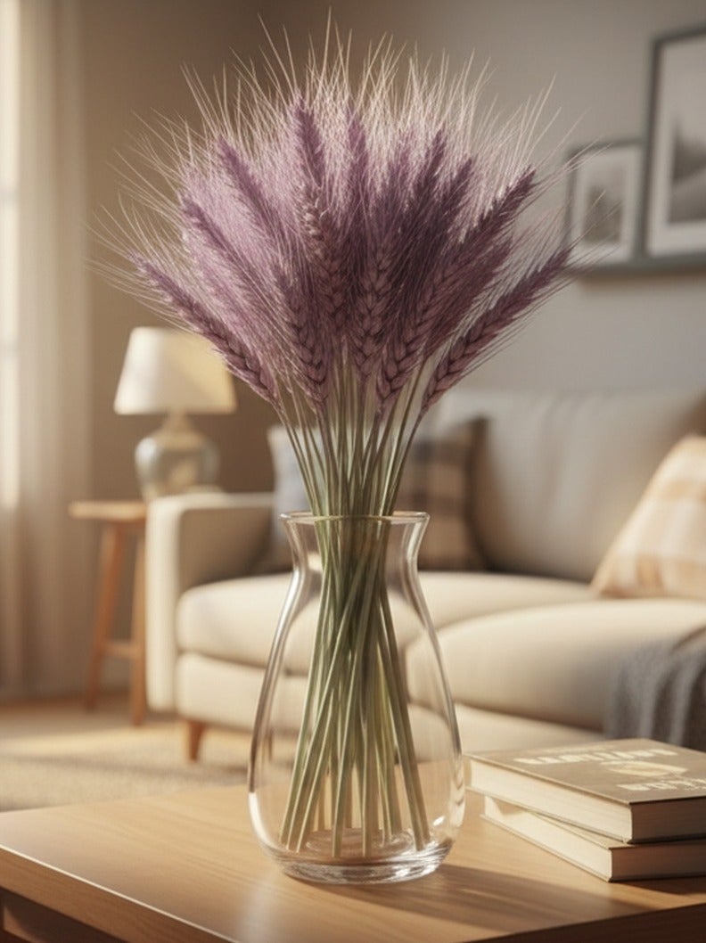 FANCY FLOWERS FANCY Dried Wheat Stems Bundle – Natural & Painted, Decorative Dried Flowers for Vases & Home Décor - Image 3
