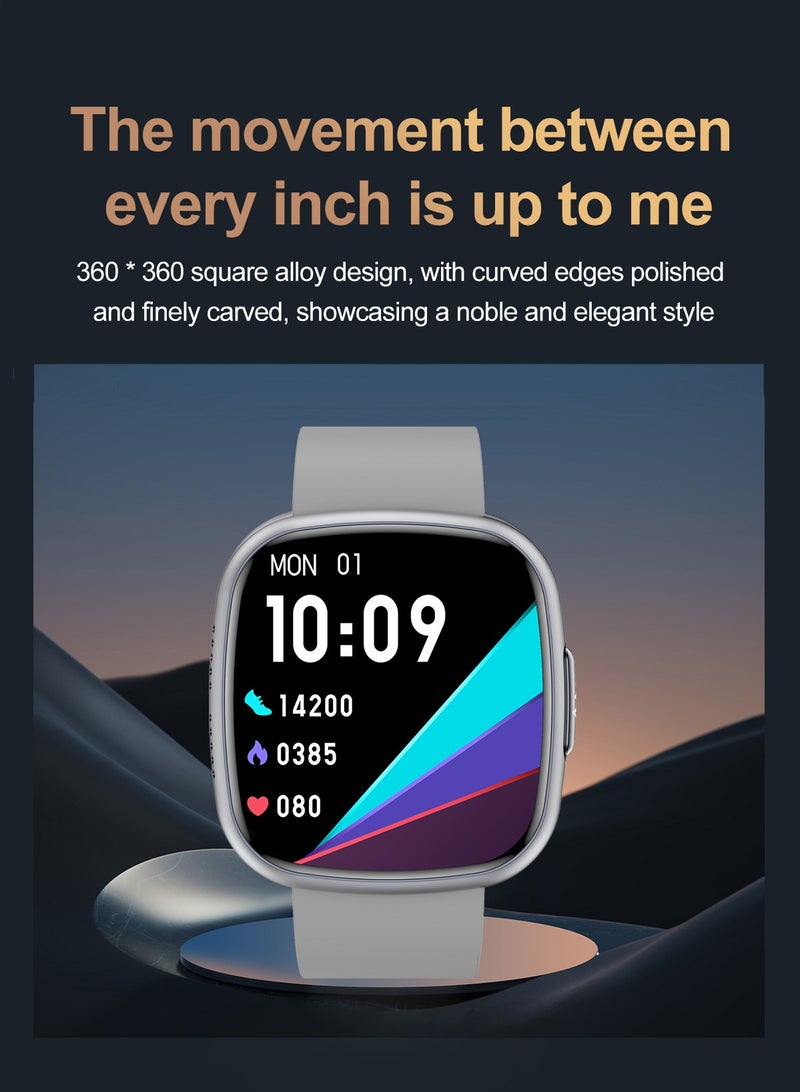 RollsTimi  Men's/Women Smartwatch, 1.75 Inch High Definition Full Screen Touch, Message Reminder, Point Reminder, Multiple Exercise Modes, Exercise Health Sleep Monitoring, Multi Language Selection, RT ET593 - Image 2