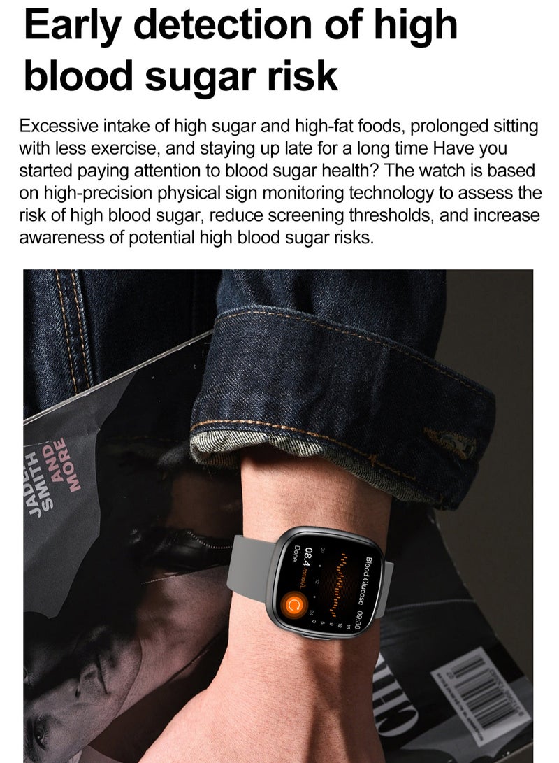 RollsTimi  Men's/Women Smartwatch, 1.75 Inch High Definition Full Screen Touch, Message Reminder, Point Reminder, Multiple Exercise Modes, Exercise Health Sleep Monitoring, Multi Language Selection, RT ET593 - Image 4