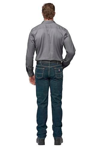 Bulwark FR Bulwark Men's Flame Resistant 7 oz Cotton Work Shirt with Sleeve Vent, Silver Grey, Large - Image 2