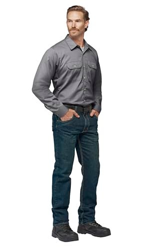 Bulwark FR Bulwark Men's Flame Resistant 7 oz Cotton Work Shirt with Sleeve Vent, Silver Grey, Large - Image 4