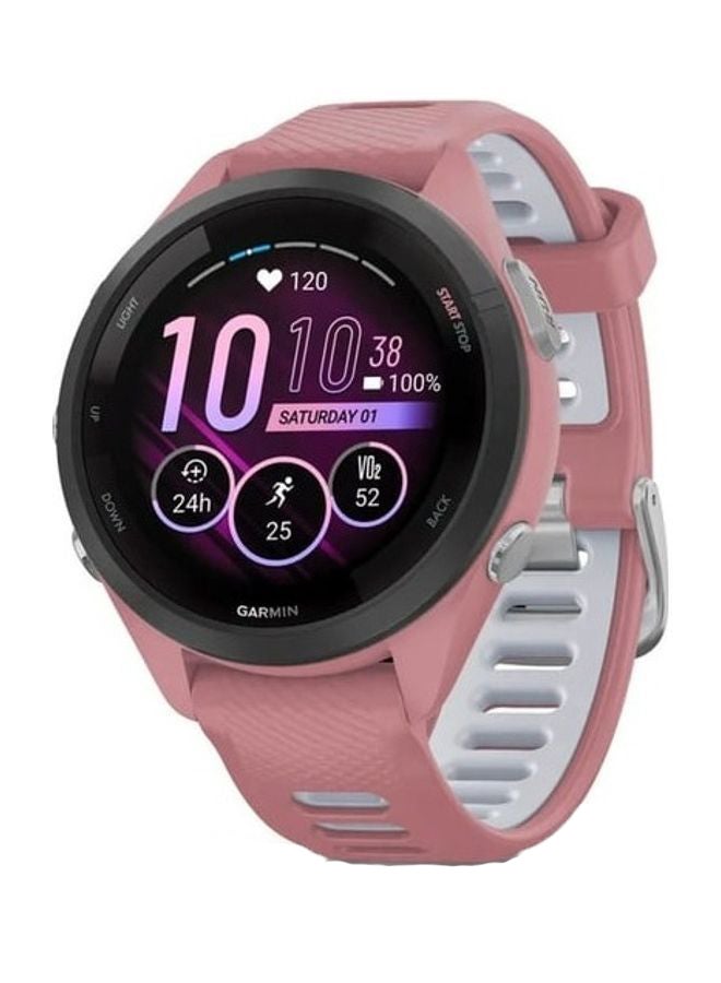 GARMIN Forerunner 265S  - 42MM - Up To 24 Hours Battery Life in GPS Mode - 1.1"inch Amoled Display, Scratch Resistant, Corning® Gorilla® Glass 3, Heart Rate Monitor, Stress Tracking, Save Music On Device, Advanced GPS and Running Features, Music on Your Wrist, iOS and Android Compatible Pink - Image 1