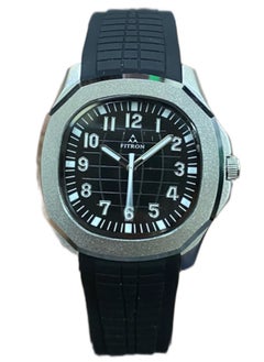 Fitron Men's Black Rubber Watch with Black Dial and Silver Case  - Image 1