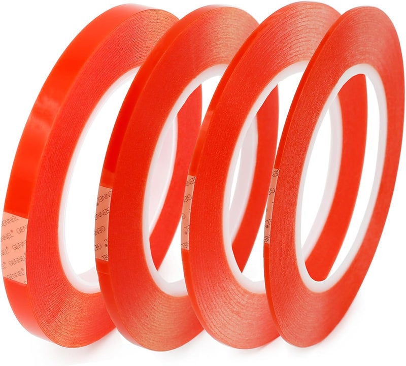 GENNEL 4pcs 2mm 3mm 5mm 10mm Clear Double Side Adhesive Tape for Mobile Phone LCD Screen Repair - Image 1