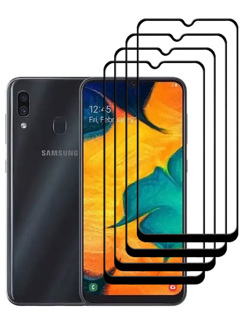 ACLIX 4 Pieces Antistatic ESD Dustproof Premium Quality High Definition Tempered Glass Screen Protector Designed For Samsung Galaxy A30 - Image 1