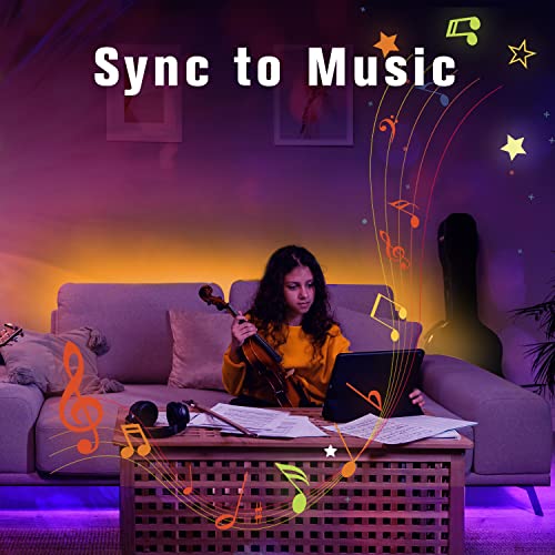 DAYBETTER LED Strip Lights 200 ft (2 Rolls of 100 ft), Smart App Control Lighting Bedroom Rome Decor with Remote, RGB Music Sync Color Changing LED Lights for Party - Image 3