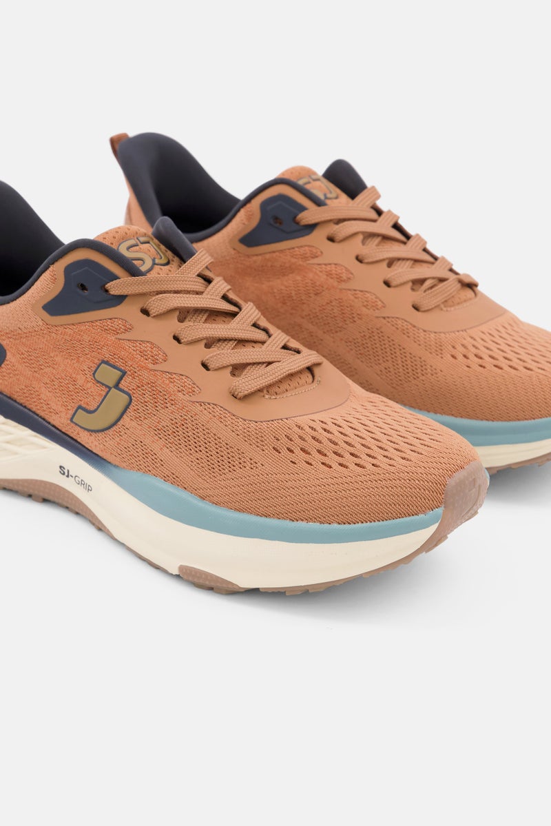 SAFETY JOGGER Men Lace Up Close Toe Sport Shoes, Tan Combo  - Image 3