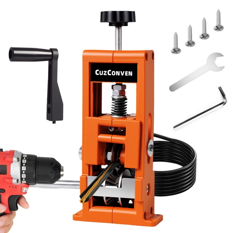 CuzConven Wire Stripper Machine0041 Inch Scrapping Copper Wire Peeler Machine Drill PoweredHand Crank Dualdrive Wire Stripper Tool for Scrap Copper Recycling DIY etc - Image 2