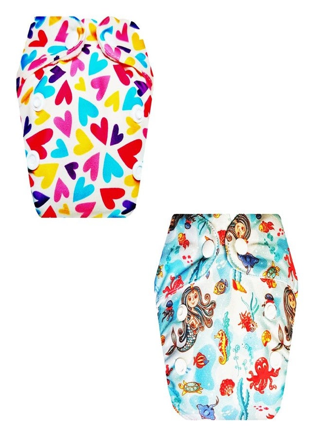 Dumbledo Premium Newborn Cloth Diaper with Integrated Soaker (Pack of 2) | Hypoallergenic | Leakproof | Travel Friendly | Worry-Free Diapering | 0 - 4 Months | Unisex Baby - Image 1