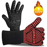 MVZAWINO MVZAWINO Premium BBQ Gloves, 1472Ã‚Â°F Extreme Heat Resistant Oven Gloves, Grilling Gloves with Cut Resistant, Durable  - Image 1