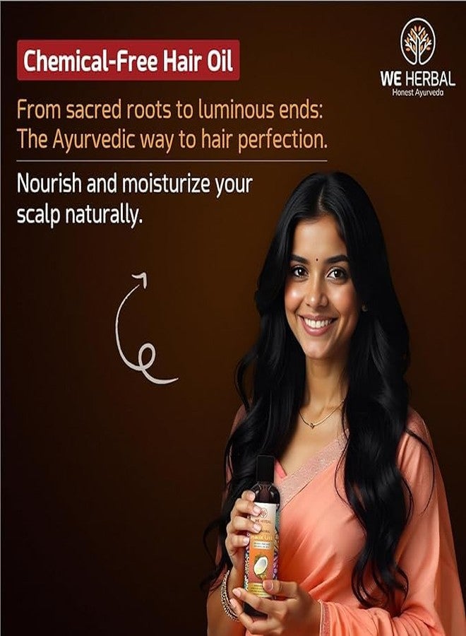 WE HERBAL Natural Hair Oil for Men & Women, Promotes Hair Growth, Prevents Premature Greying & Hair Fall, Chemical Free, For All Hair Types, 100ml - Image 5