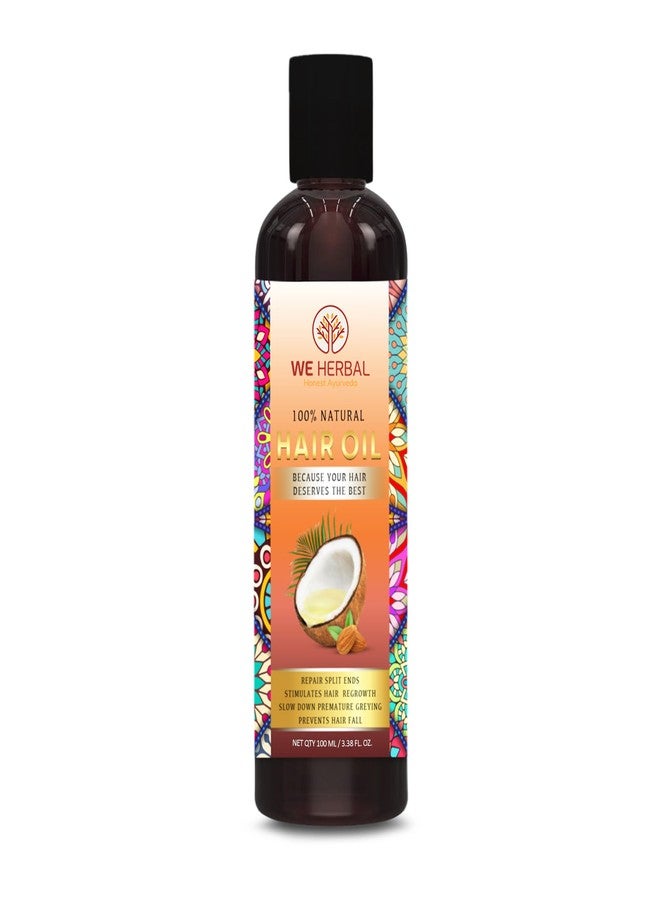 WE HERBAL Natural Hair Oil for Men & Women, Promotes Hair Growth, Prevents Premature Greying & Hair Fall, Chemical Free, For All Hair Types, 100ml - Image 1