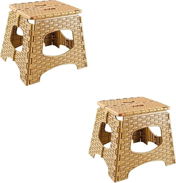 ماشو تريند 2 Pieces Folding Stool Rattan Folding Stool