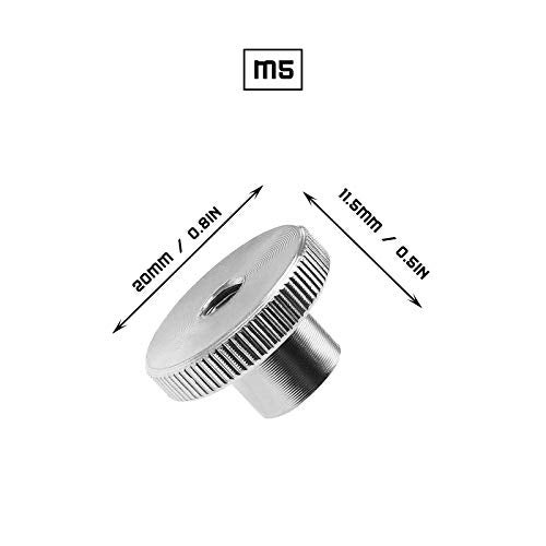 SING F LTD 10PCS M5 High Knurled Thumb Nuts Female Thread 304 Stainless Steel Round Hand Grip Knob Lock Nuts DIN 466 Type - Image 4
