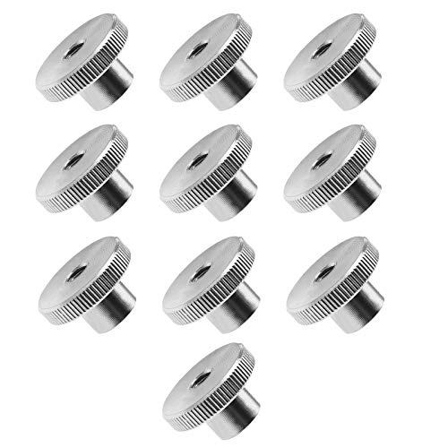 SING F LTD 10PCS M5 High Knurled Thumb Nuts Female Thread 304 Stainless Steel Round Hand Grip Knob Lock Nuts DIN 466 Type - Image 1