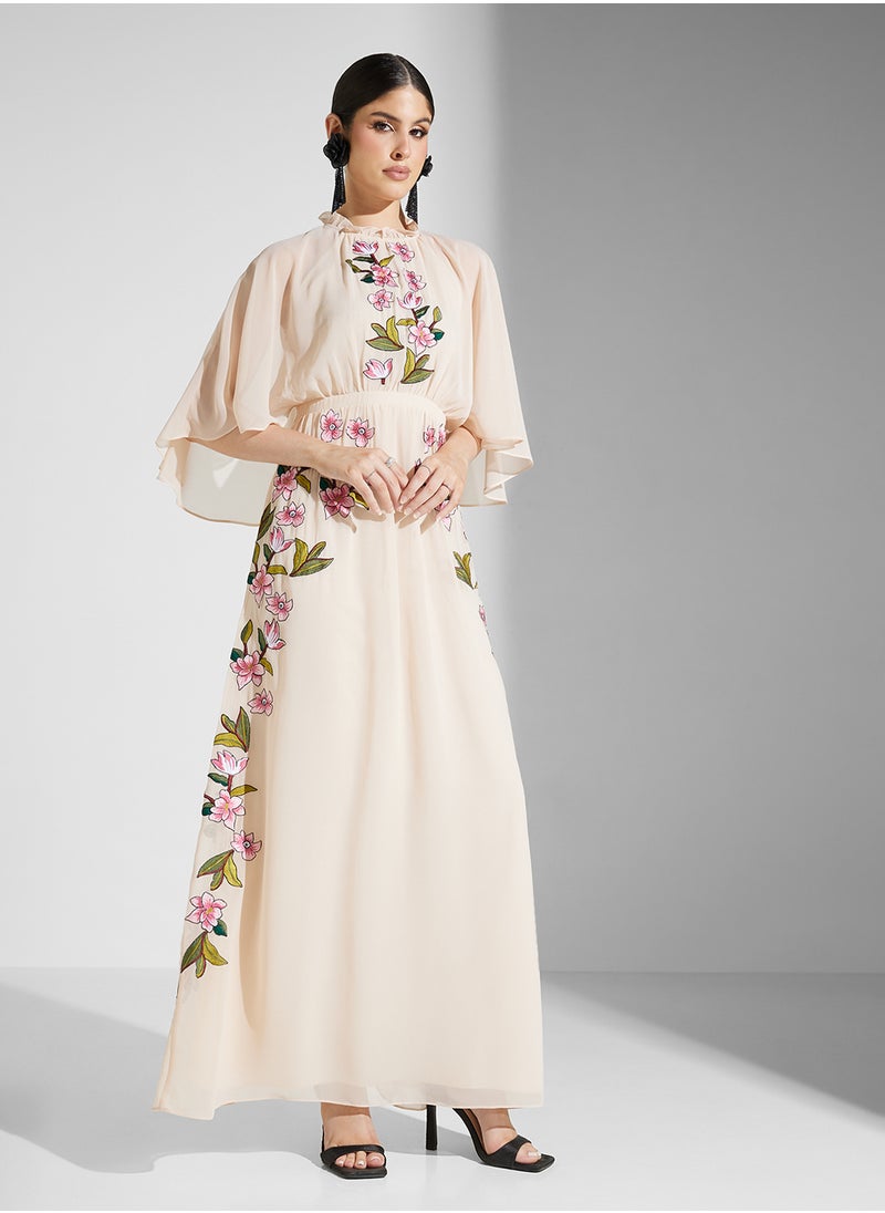 Frock and Frill Floral Chiffon Maxi Dress  - Image 4