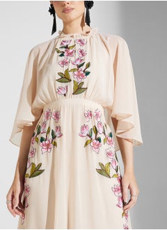 Frock and Frill Embellished Crew Neck Maxi Dress  - Image 3