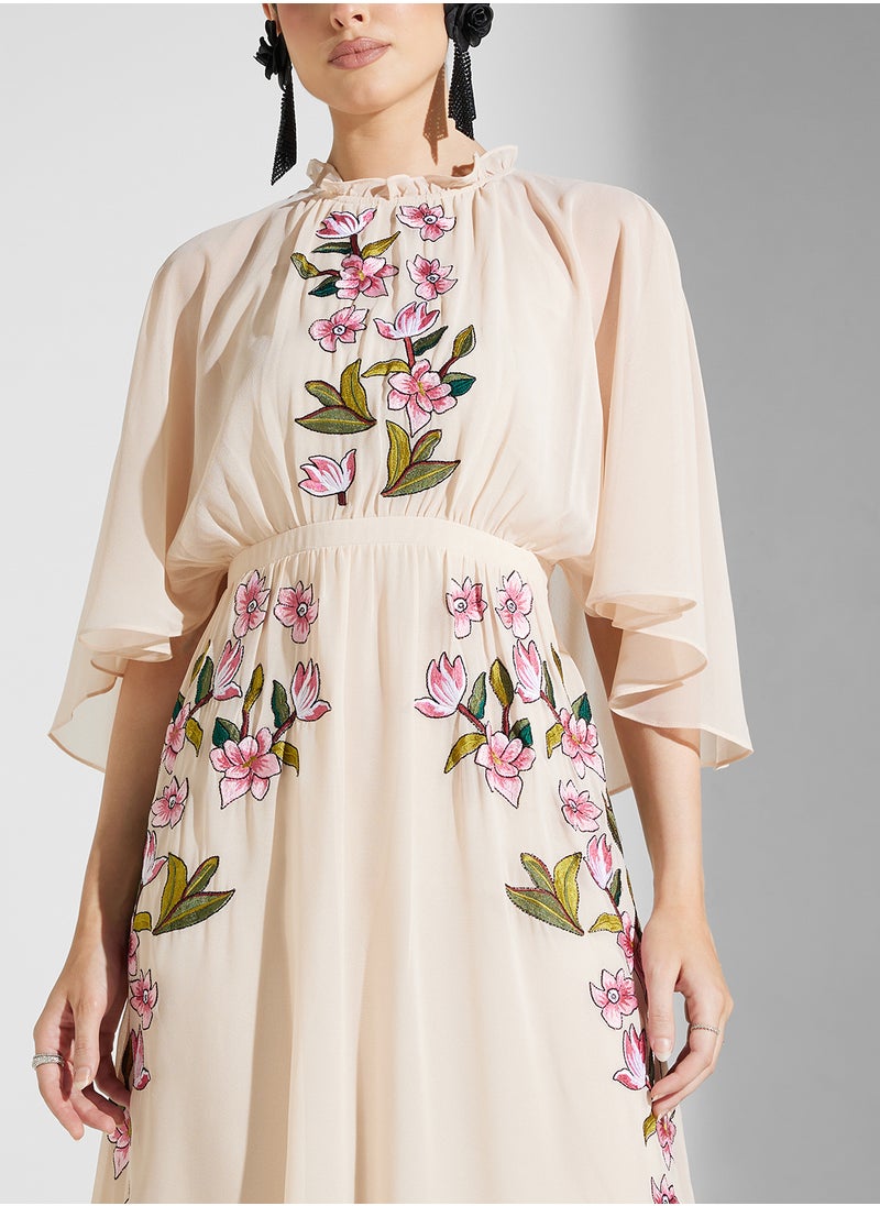 Frock and Frill Floral Chiffon Maxi Dress  - Image 3