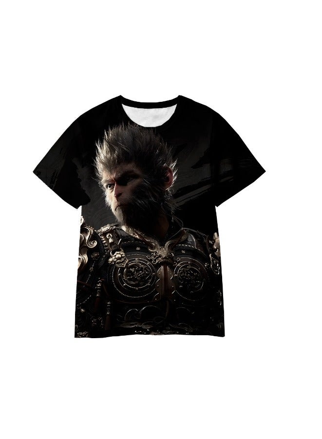 Black Myth Wukong Game Quick Drying Short Sleeved T-shirt for Men And Women 
