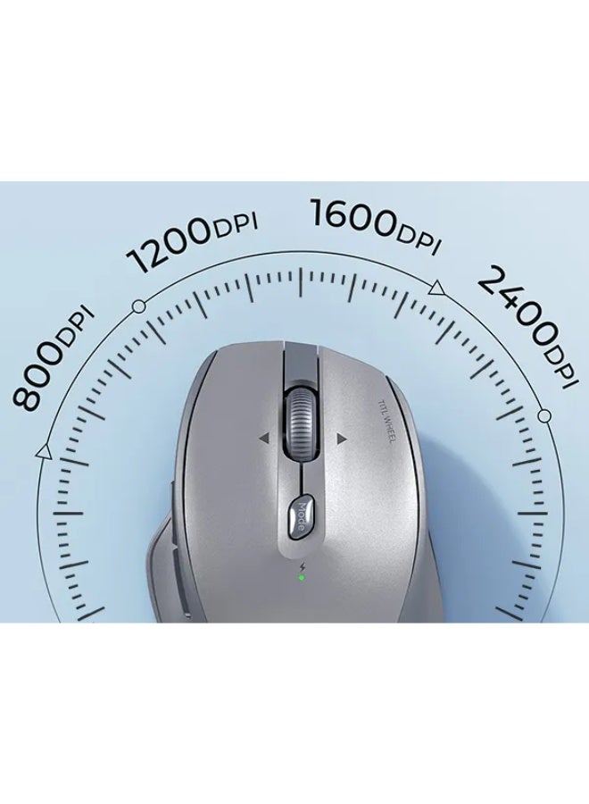 MEETION Dual Mode Wireless Ergonomic Mouse BTM007 4-direction scroll wheel Dual Mode Connectivity Long Lasting battery RGB backlighting 4 Adjustable DPI Level - Image 5