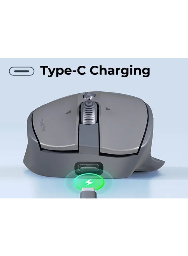 MEETION Dual Mode Wireless Ergonomic Mouse BTM007 4-direction scroll wheel Dual Mode Connectivity Long Lasting battery RGB backlighting 4 Adjustable DPI Level - Image 4