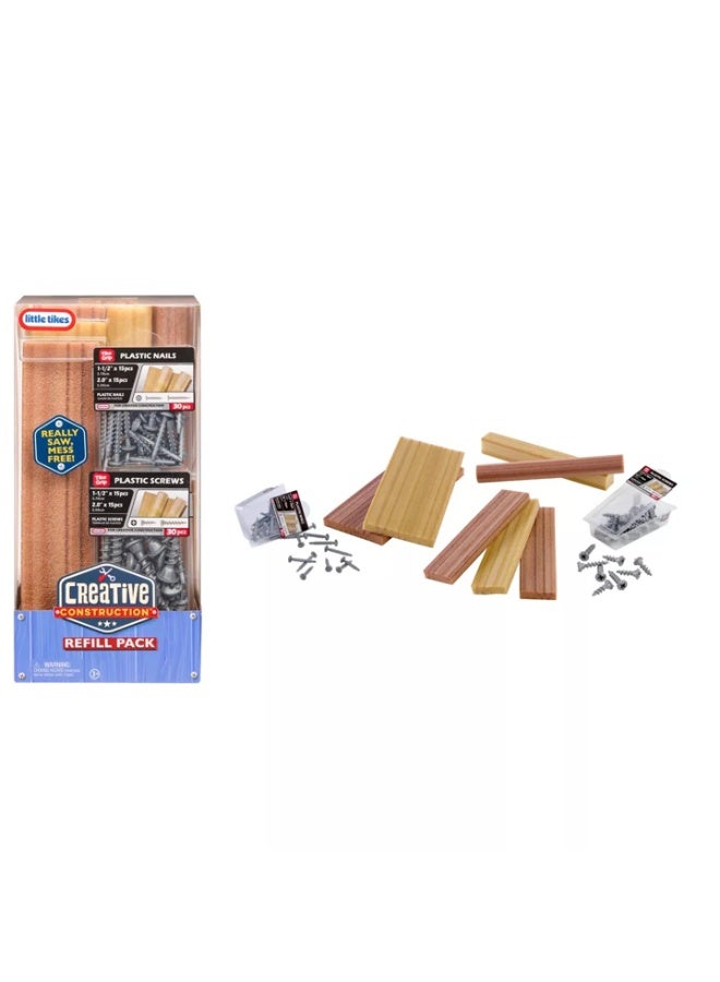 Little Tikes Creative Construction Wood, Nails & Screw Bundle - Image 1