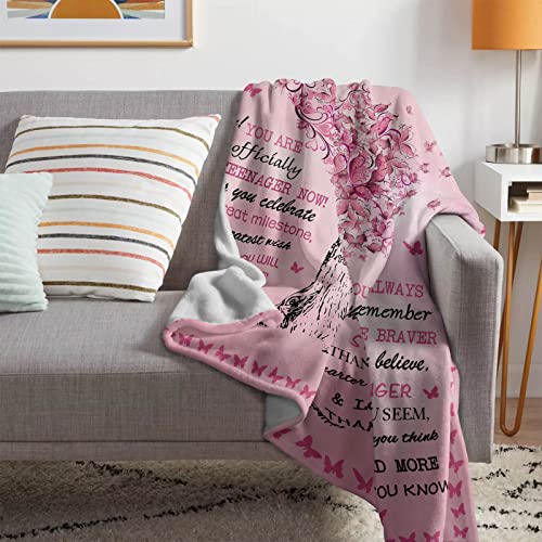 Gevuto 13 Year Old Girl Gifts for Birthday Blanket 50" x 60", 13th Birthday Decorations for Girls, Presents for 13 Year Old Girl, 13th Birthday Gifts for Girls - Image 4